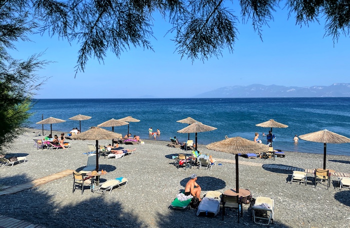 Agios Fokas Beach tijdens fietstocht