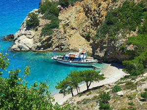 Karpathos Apella beach tijdens vakantie