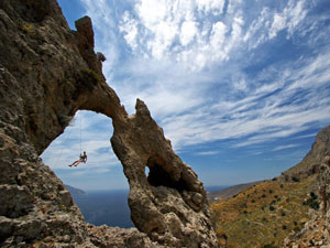 Kalymnos rotsen beklimmen