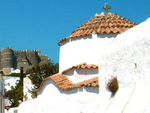 Kerk op Patmos Griekenland