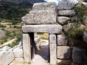 Mycenae poort op de Peloponnesos
