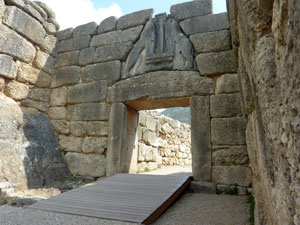 Mycenea op de Peloponnesos.