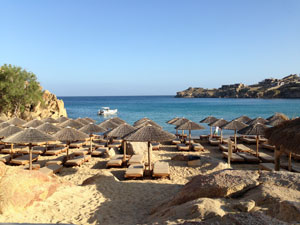 Super Paradise Beach op Mykonos