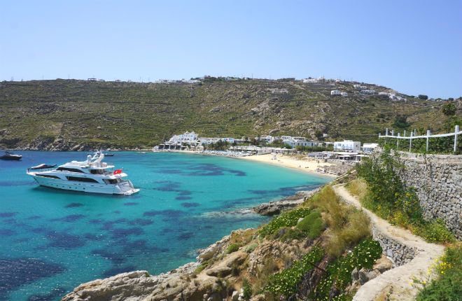 Psarou beach Mykonos vakantie