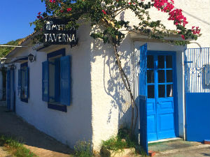 Taverna in Acharavi op Corfu Griekenland
