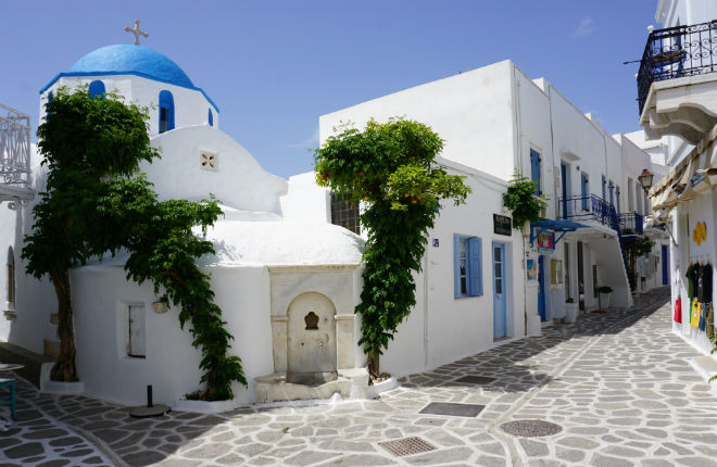 Parikia vakantie op Paros in Griekenland