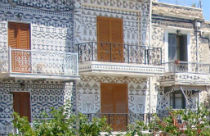 Traditionele decoratie in Pyrgi op Chios