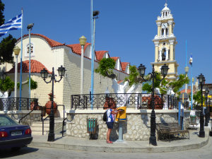 Ialyssos Rhodos de kerk in het centrum