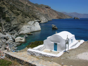 Agia Anna beach op Amorgos