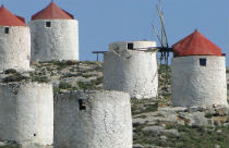 Windmolens bij Chora op Amorgos