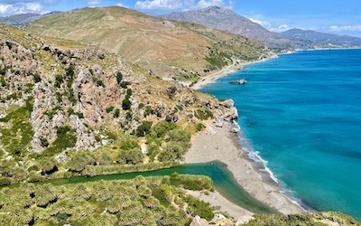 Preveli beach op Kreta