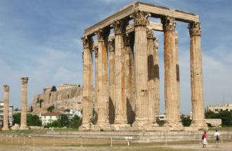 Athene bij beste bestemmingen ter wereld