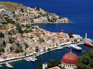 Symi uitzicht vanaf kastro
