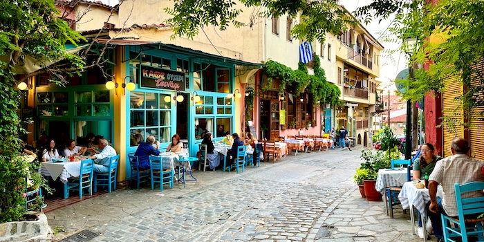 Taverne Tsinari in de wijk Ano Poli van Thessaloniki