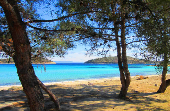 Lagonisi beach op Chalkidiki Sithonia