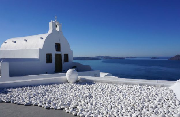 Finikia op Santorini in Griekenland