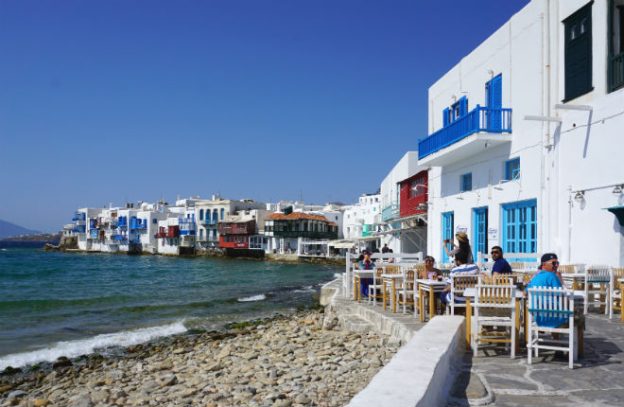 Rustig Alexandra in meivakantie in Mykonos- stad