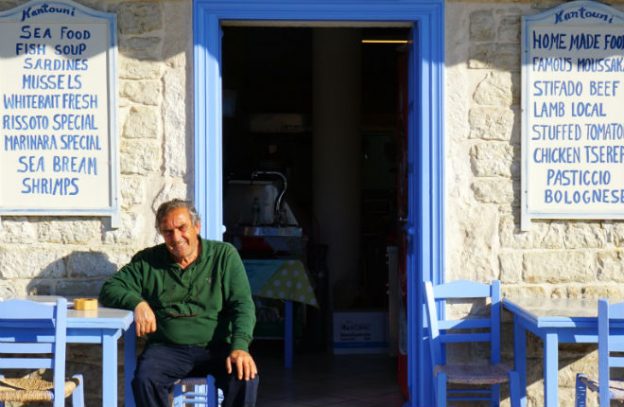 Taverne op Ithaki tijdens Griekenland op vakantie