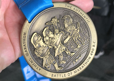 Medaille Marathon Athene 2019