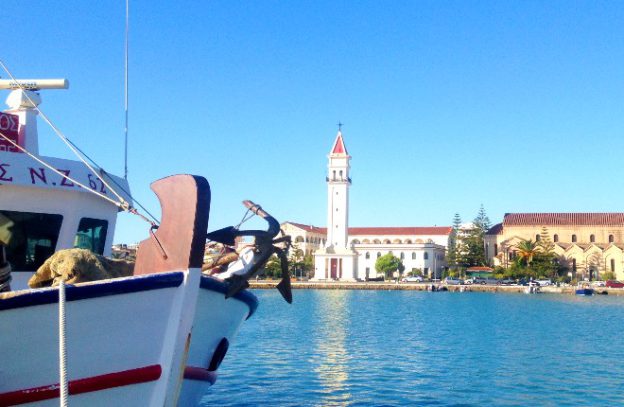 Zakynthos stad bij de haven