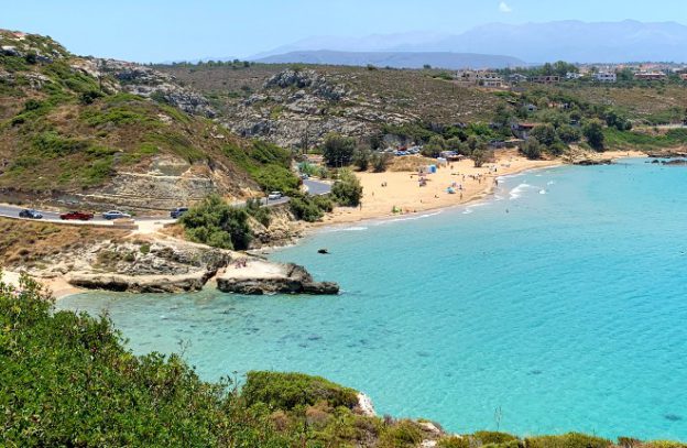 Tersanas beach op Kreta