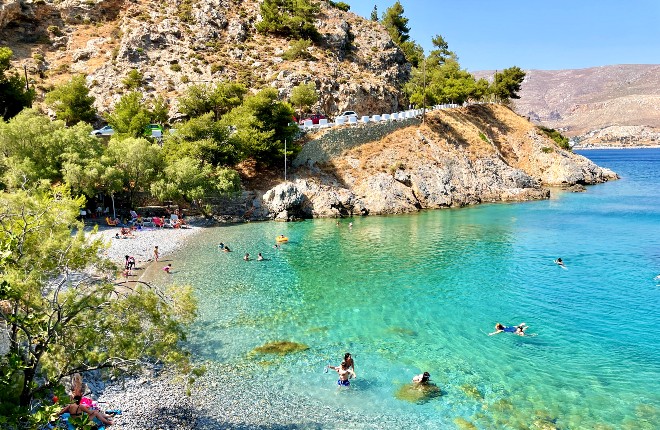 Gefira beach op Kalymnos