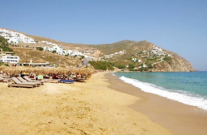 Elia beach op het Griekse eiland Mykonos