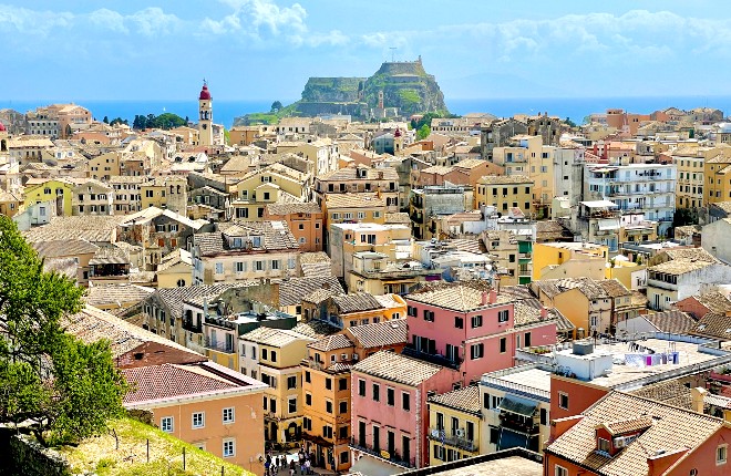 Kerkyra op Corfu voor stedentrip of korte vakantie