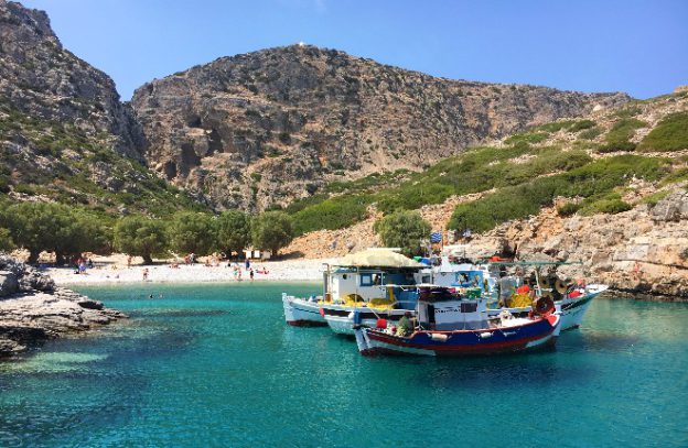 Saria eiland bij Karpathos Griekenland