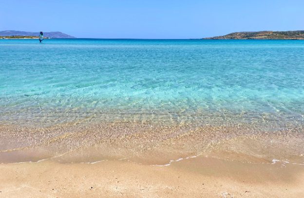 Chicken bay in het zuiden van Karpathos voor surfen