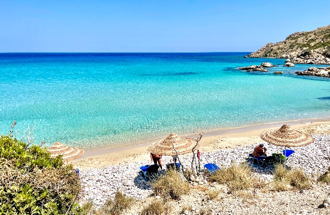 Damatria beach op het eiland Karpathos
