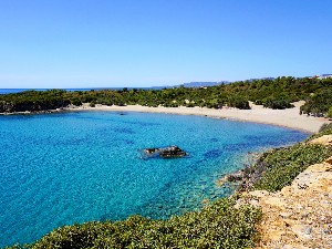 Stranden op Rhodos in Griekenland