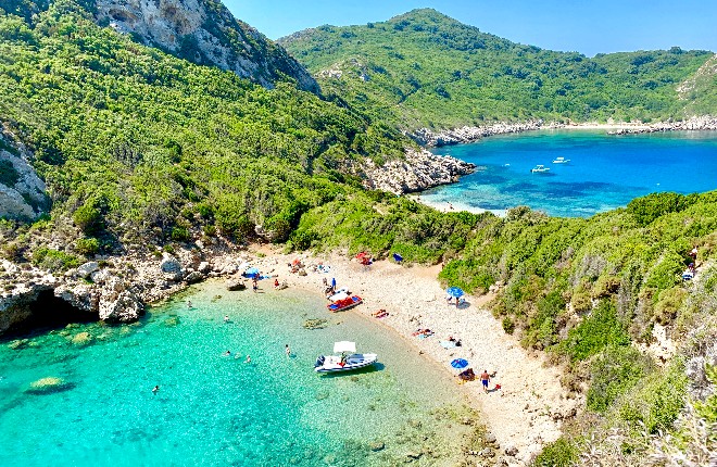 Mooie stranden op Corfu Griekenland