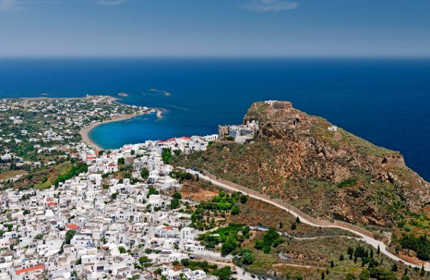 Het fraaie Skyros-stad