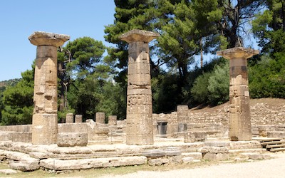 Olympia op de Peloponnesos in Griekenland