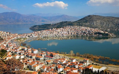 Kastoria stad in Griekenland