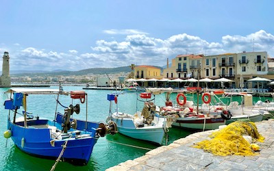 Gezellige haven van Rethymnon