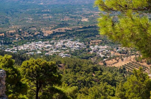 Apollona dorp op Rhodos
