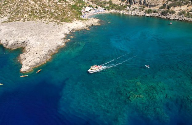 Ladiko beach op Rhodos