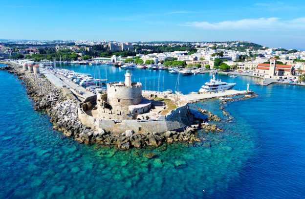 Rhodos stad het oude gedeelte en haven