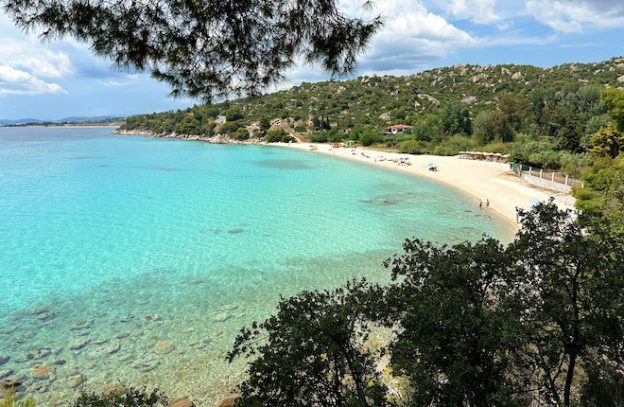 Koviou beach op Chalkidiki