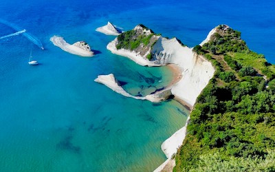 Cape Drastis bij Peroulades op Corfu