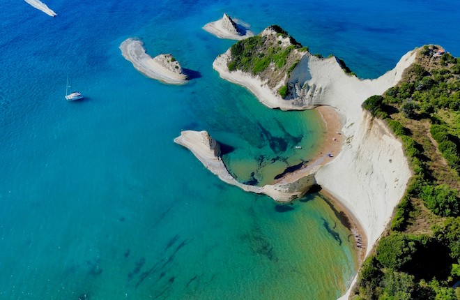 Cape Drastis op Corfu Griekenland
