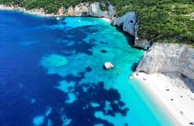 Onontdekte Fteri beach op Kefalonia