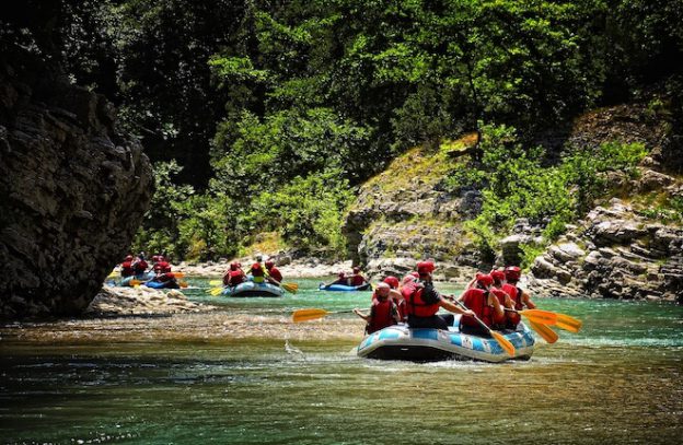 Raften op het vasteland in Epirus