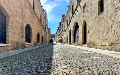 Ridderstraat in UNESCO-gedeelte van Rhodos-stad