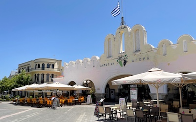 Markthal in Kos-stad op de Griekse eilanden