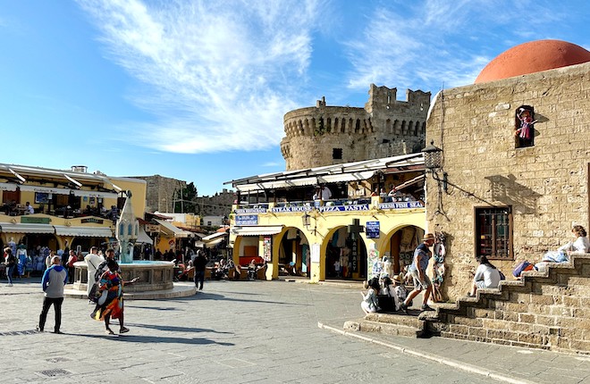 Winkelen op het Griekse eiland Rhodos