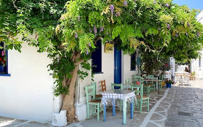 Chora op het rustige eiland van Griekenland Amorgos