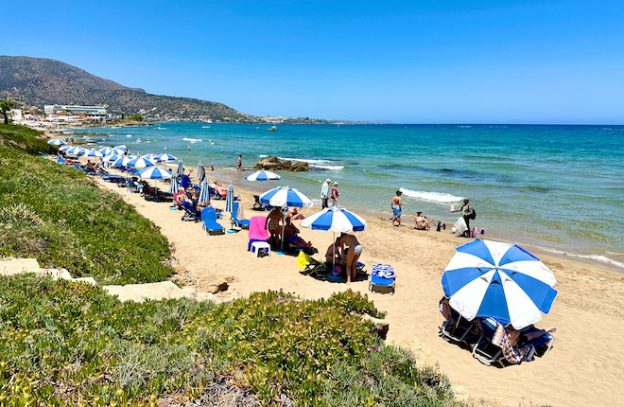 Blue Flag beach in noorden van Kreta
